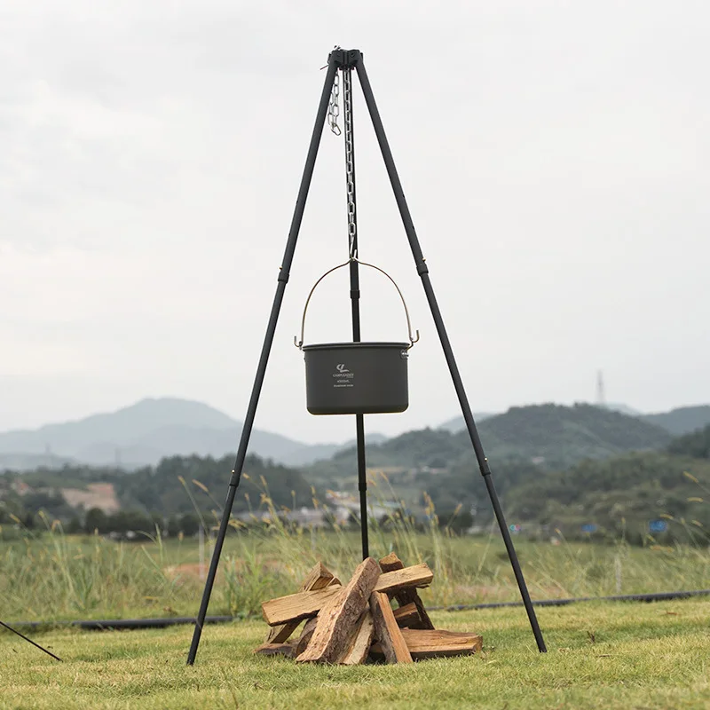 Camping Cooking Pot Tripod - Trípode para hoguera al aire libre,