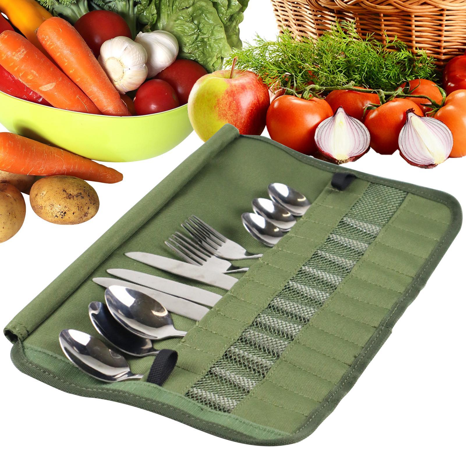 Camping Cooking Utensil Roll - Bolsa enrollable para utensilios de cocina