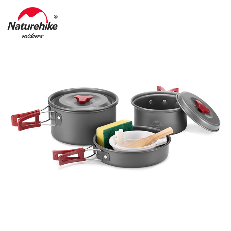 Camping Cooking Set Jetboil - Naturehike-Olla ultraligera para acampar, utensilios de