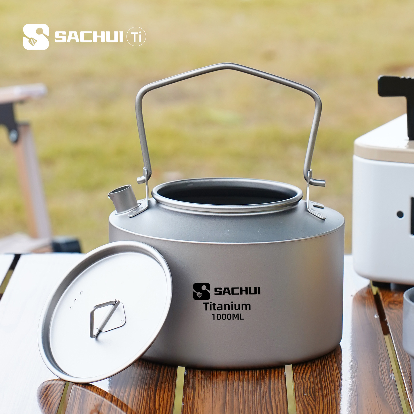 Camping Cooking Equipment - Hervidor de titanio puro de 1000ML,