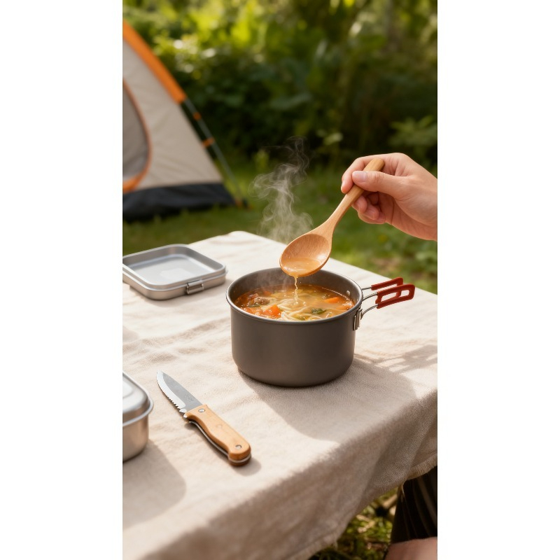 Japanese Camping Cooking - Cuchara de madera japonesa para té,