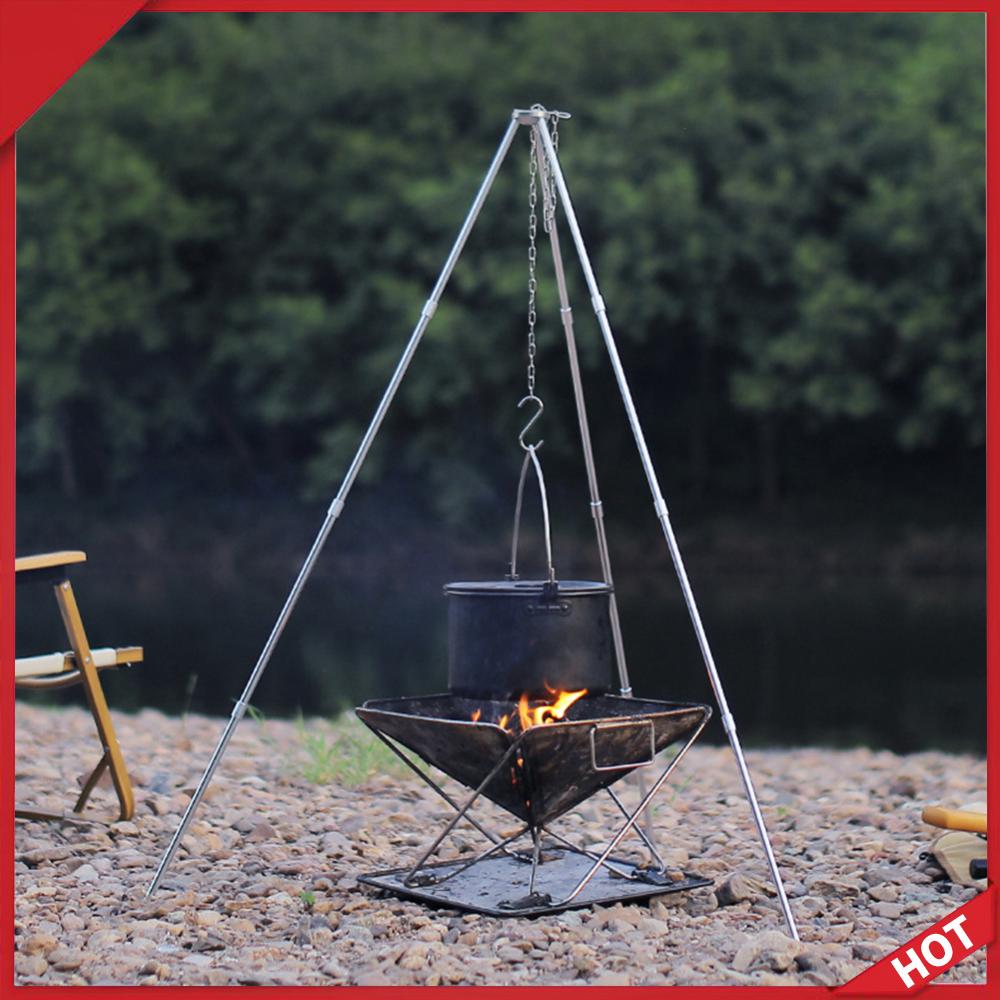 Camping Cooking Pot Tripod - Trípode portátil para cocinar al aire