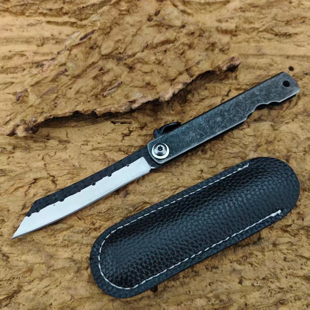 Camping Cooking Knife With Sheath - Cuchillo Plegable Higonokami Hecho a Mano