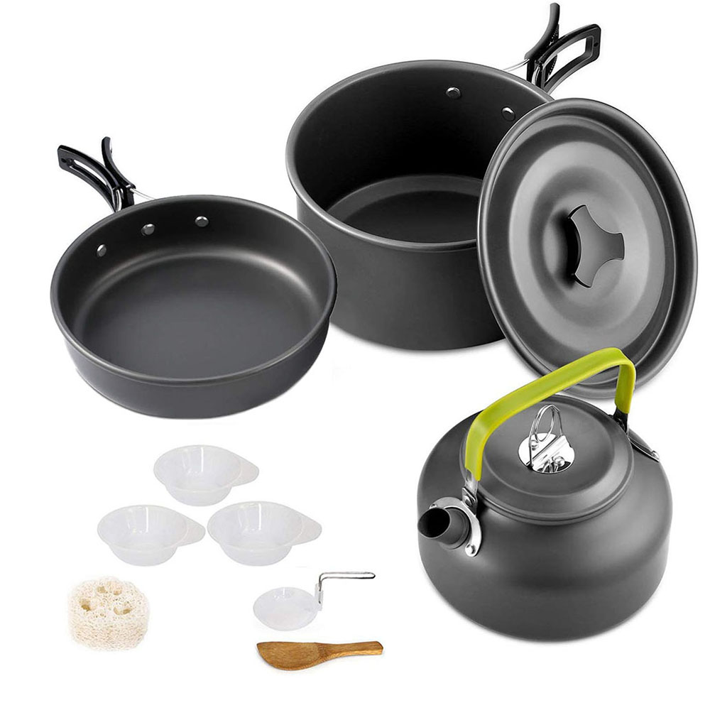 Camping Cooking Set Large - Juego de utensilios de cocina para