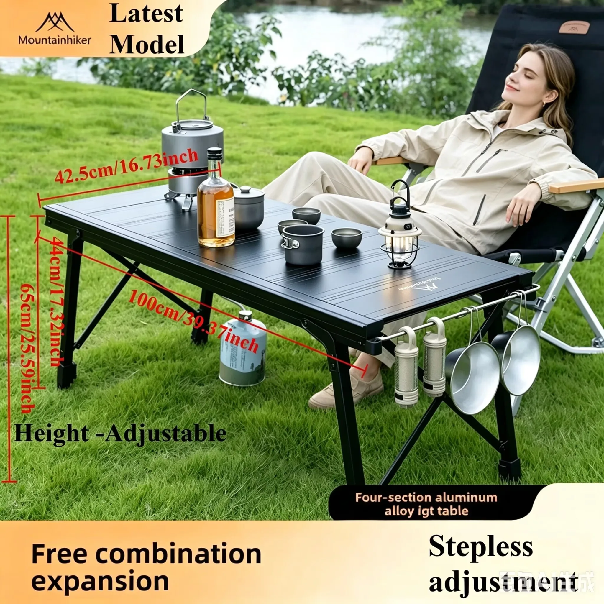 Japanese Camping Cooking - Mesa Plegable IGT Mejorada para Camping,