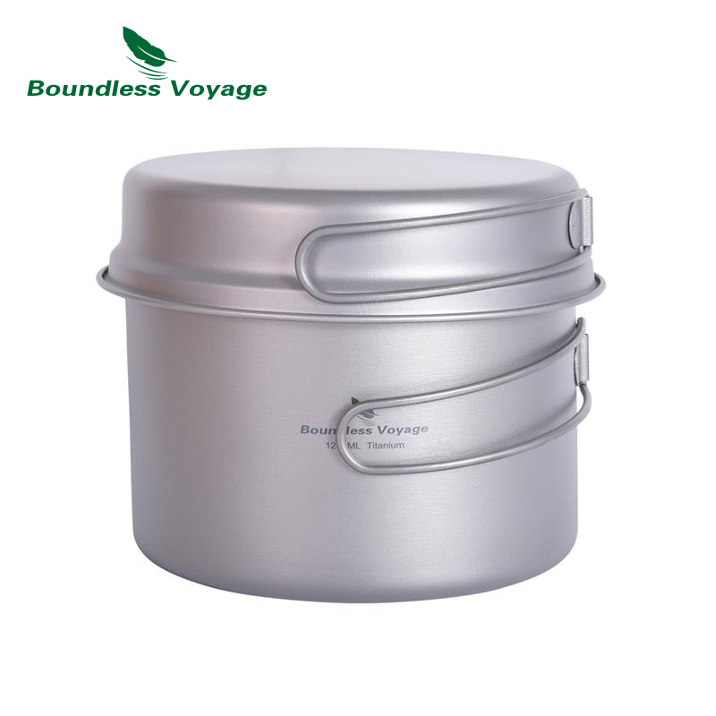 Camping Cooking Set Large - Olla y sartén de titanio Boundless