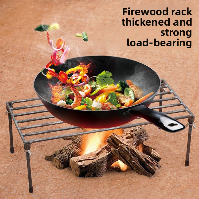 Camping Cooking Pot Tripod - Soporte de Acero para Ollas, Trípode