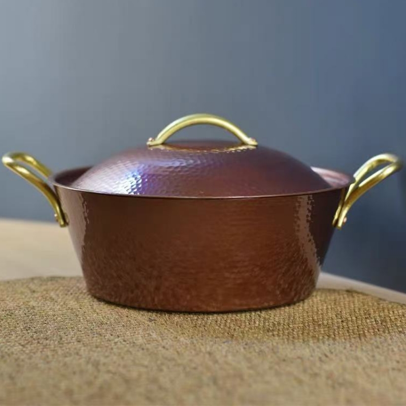 Camping Cooking Pot - Olla de cobre Vintage hecha a