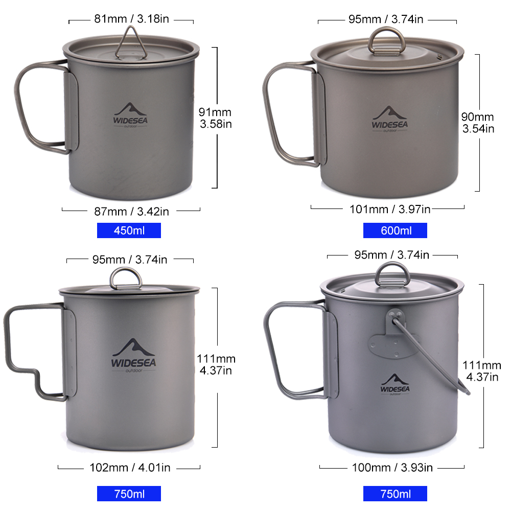 Taza de titanio Widesea para c - Camping Cooking Set Jetboil reseña y precio