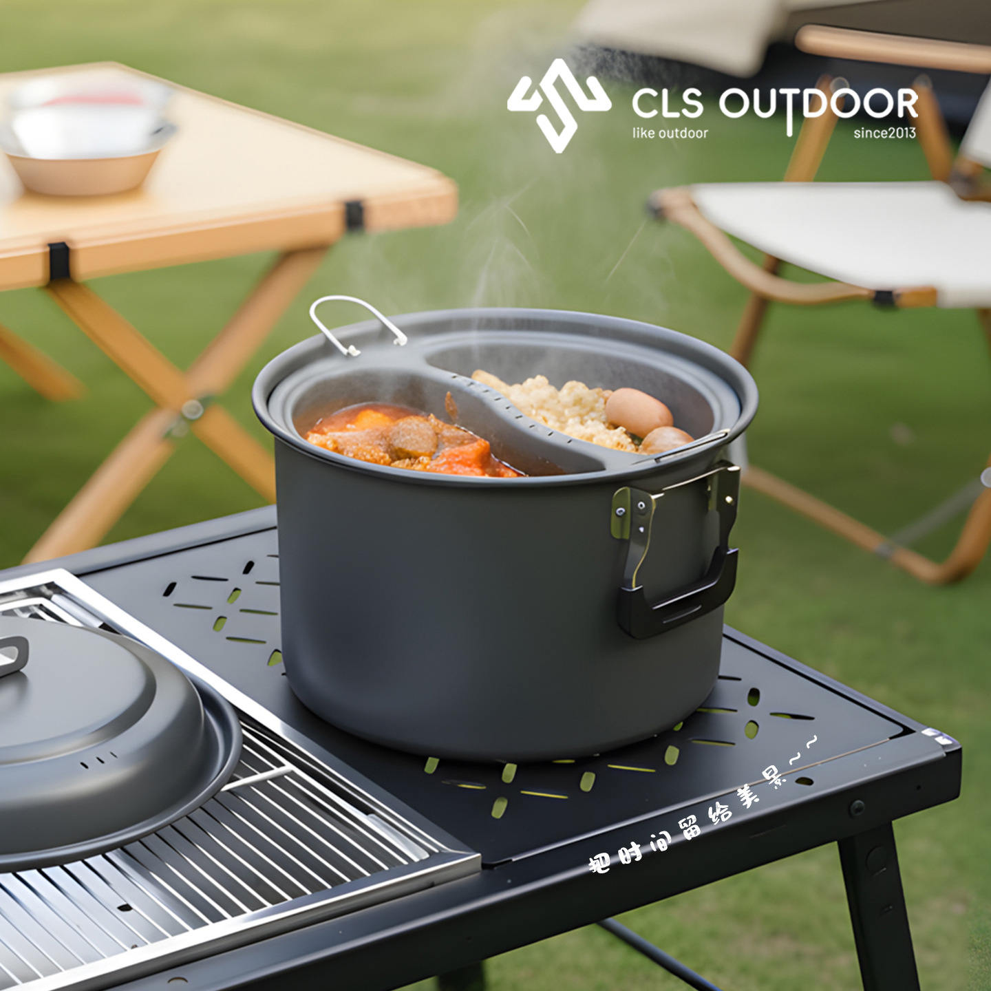 Olla de vapor y cocina de gran - Camping Cooking Set Large reseña y precio