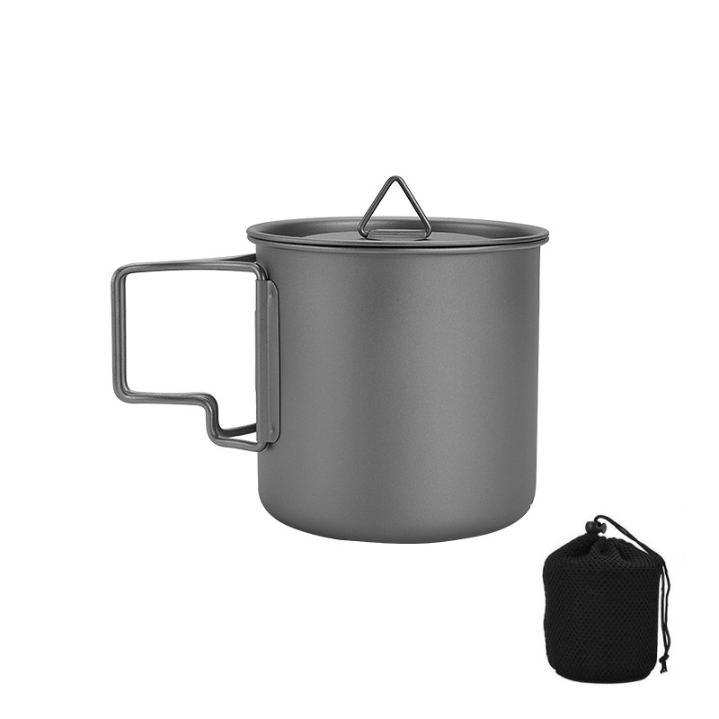 Taza de camping de titanio con - Camping Cooking Handle reseña y precio