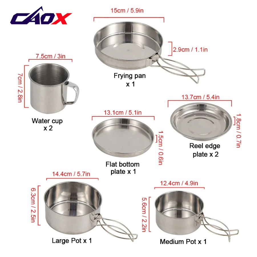 CAOX Juego de Utensilios de Co - Camping Cooking Set Large reseña y precio