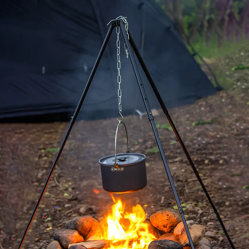 Trípode para hoguera al aire l - Camping Cooking Pot Tripod reseña y precio