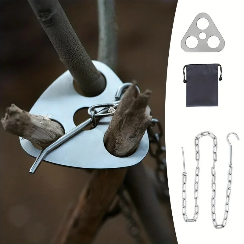 Trípode Portátil Desmontable p - Camping Cooking Pot Tripod reseña y precio