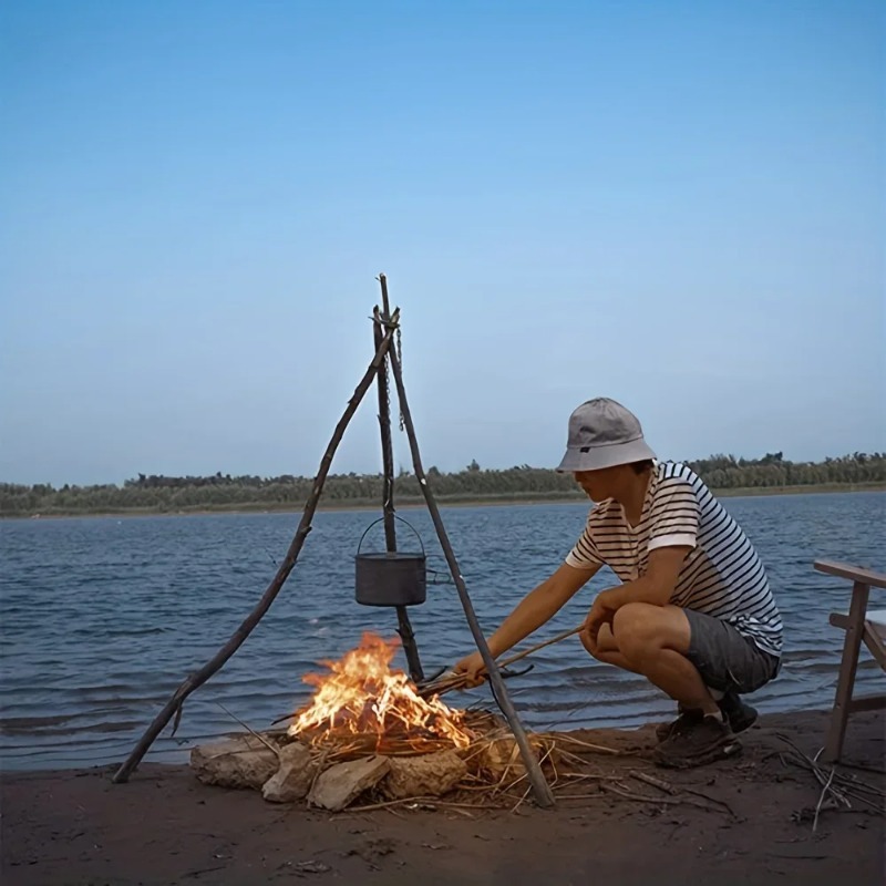 Trípode Portátil Desmontable p - Camping Cooking Pot Tripod reseña y precio