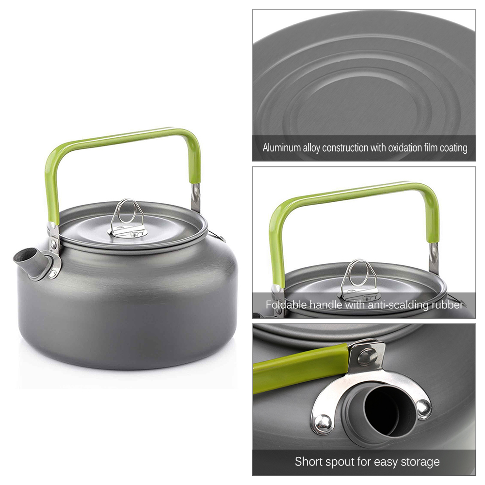 Hervidor de agua portátil para - Camping Cooking Pan Set reseña y precio