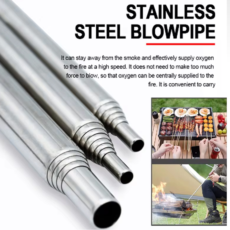Tubo de soplado de acero inoxi - Camping Cooking Gadgets reseña y precio