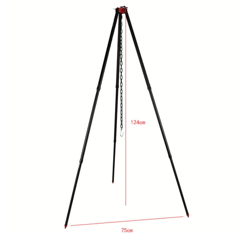 Trípode de hoguera grande para - Camping Cooking Pot Tripod reseña y precio