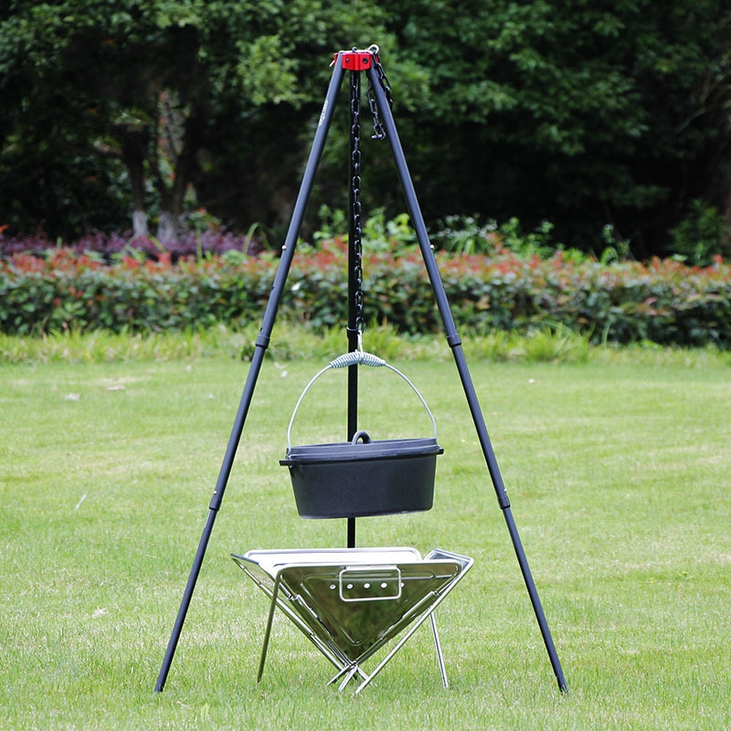 Trípode de hoguera grande para - Camping Cooking Pot Tripod reseña y precio