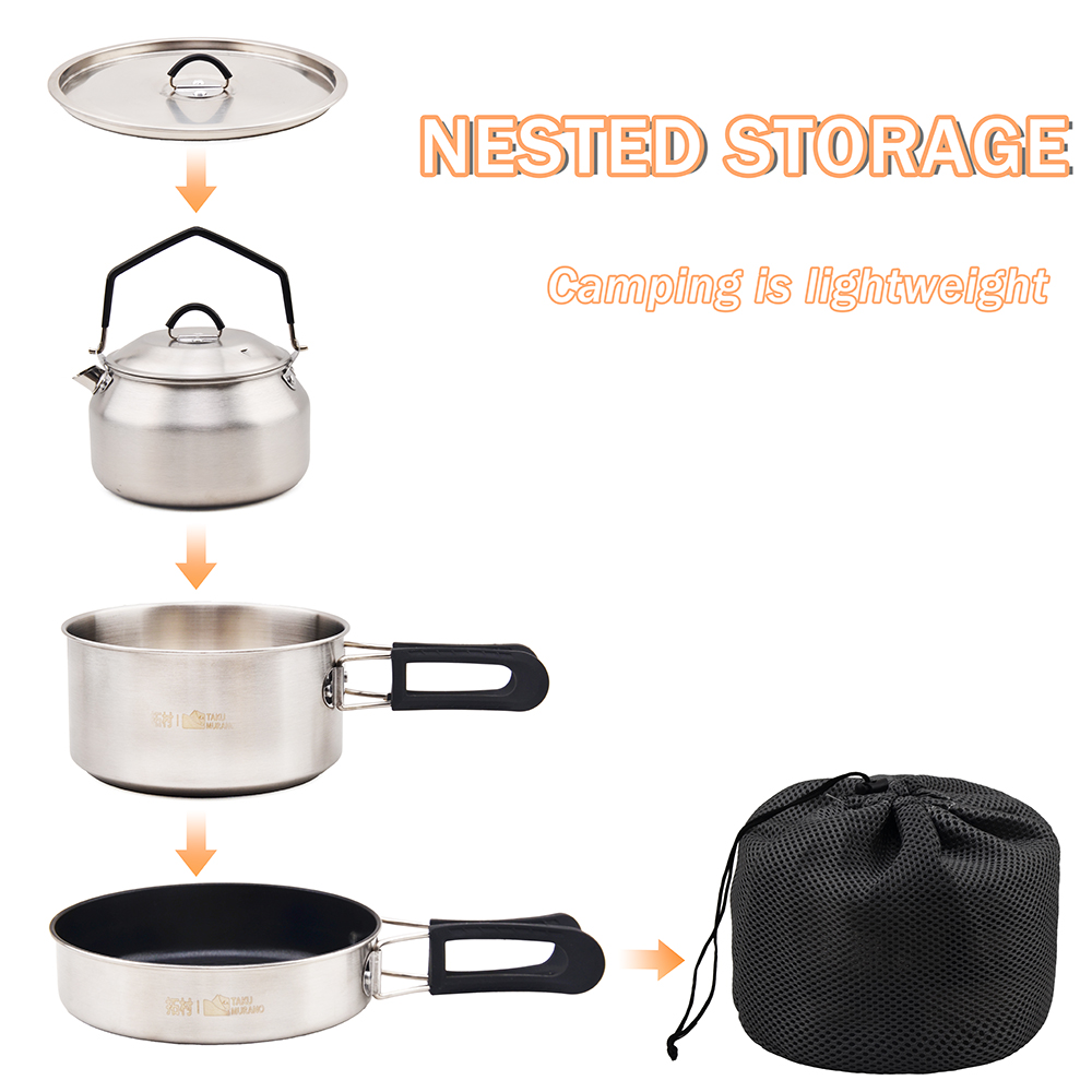 Juego de Utensilios de Cocina  - Camping Cooking Set Large reseña y precio