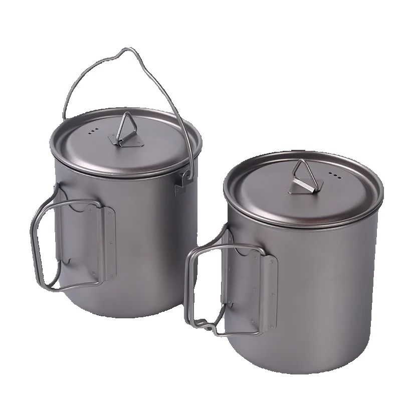 Tazas de titanio para acampar, - Camping Cooking Handle reseña y precio