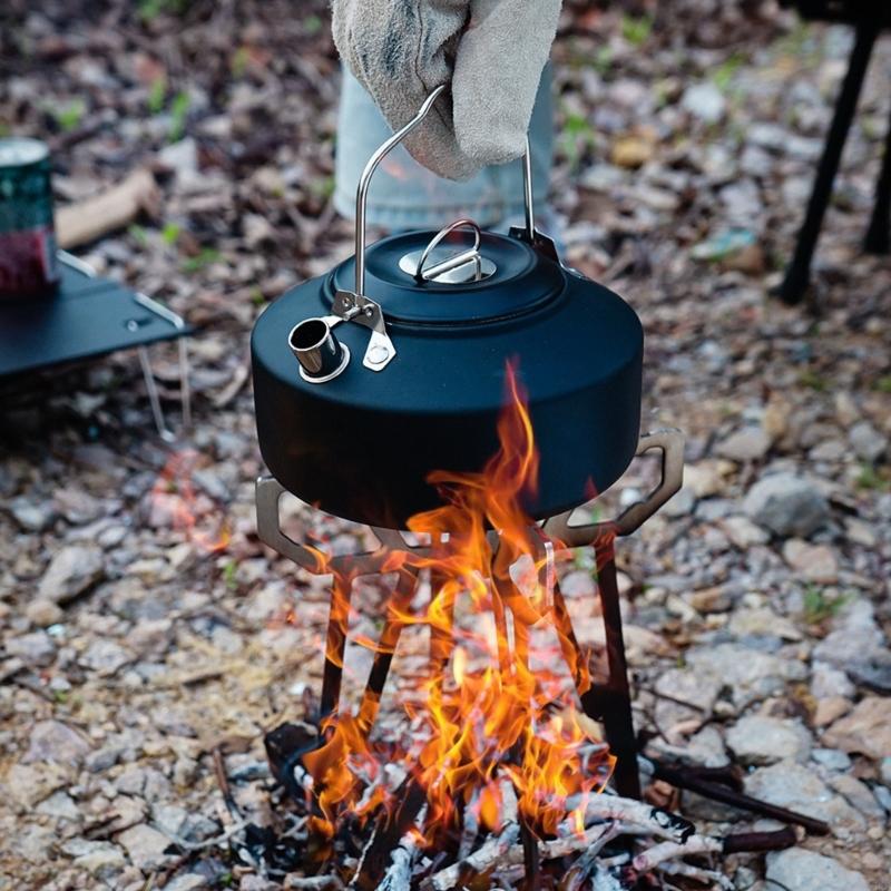 Base estufa campamento plegabl - Camping Cooking Pot Tripod reseña y precio