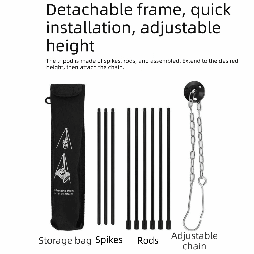 Trípode Portátil para Camping, - Camping Cooking Pot Tripod reseña y precio