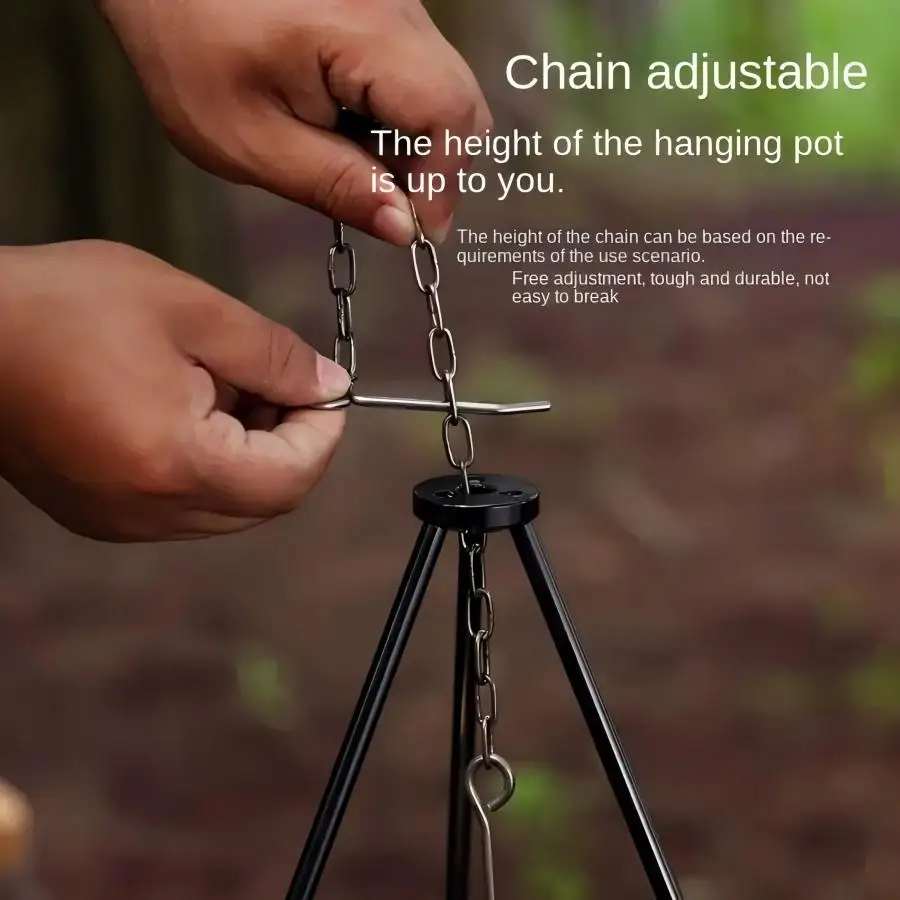 Soporte de Trípode Plegable Po - Camping Cooking Pot Tripod reseña y precio