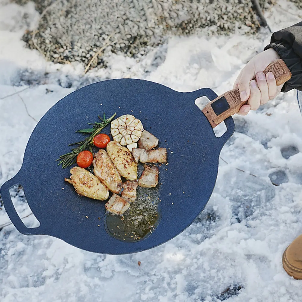 Sartén de madera natural para  - Camping Cooking Handle reseña y precio