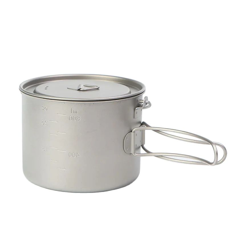 Olla de titanio para Picnic al - Camping Cooking Handle reseña y precio