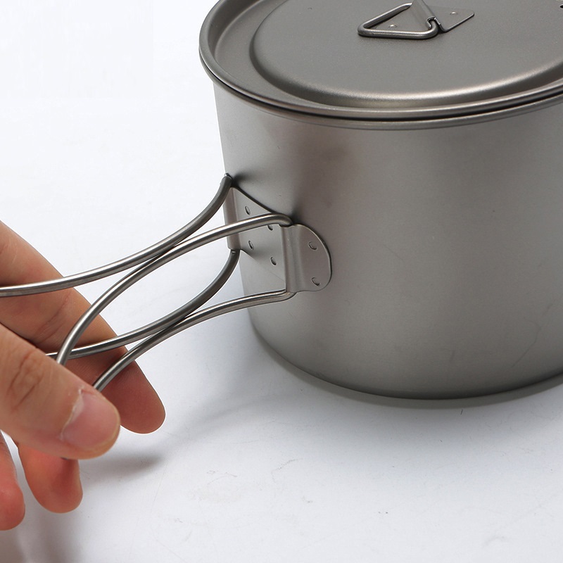 Olla de titanio para Picnic al - Camping Cooking Handle reseña y precio