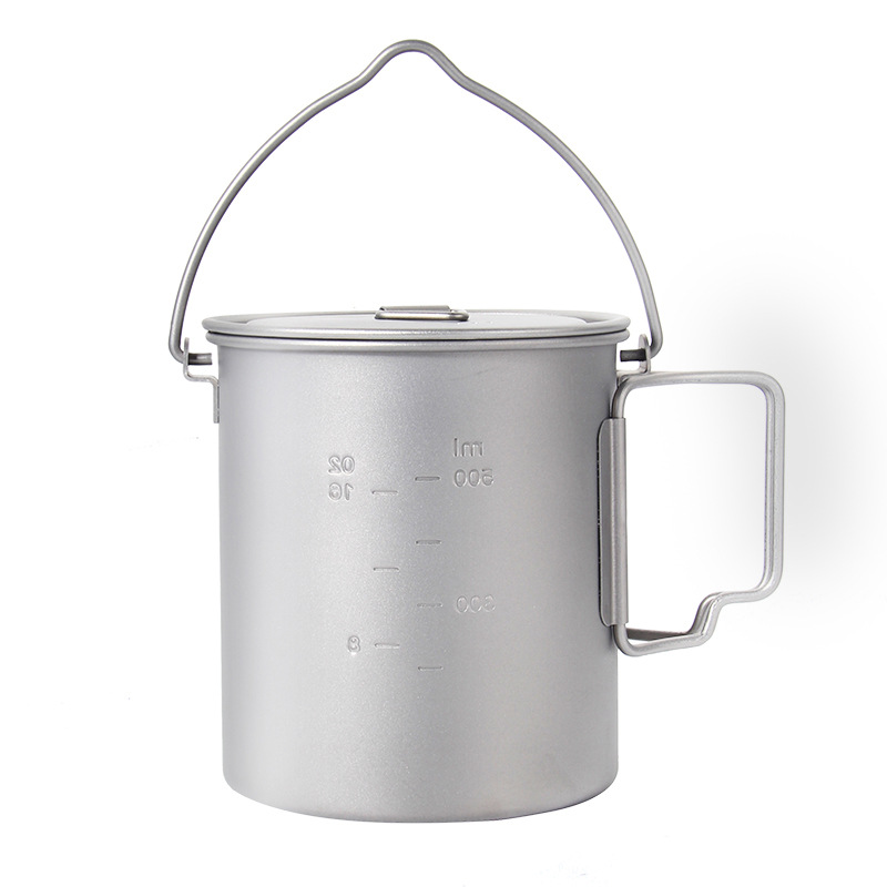 Olla de titanio para Picnic al - Camping Cooking Handle reseña y precio
