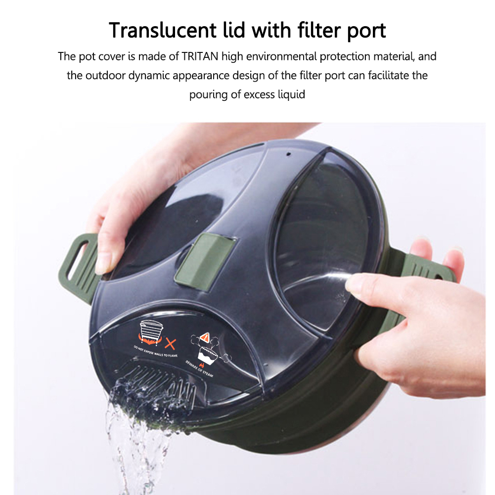 Tetera plegable de silicona de - Camping Cooking Pan Set reseña y precio