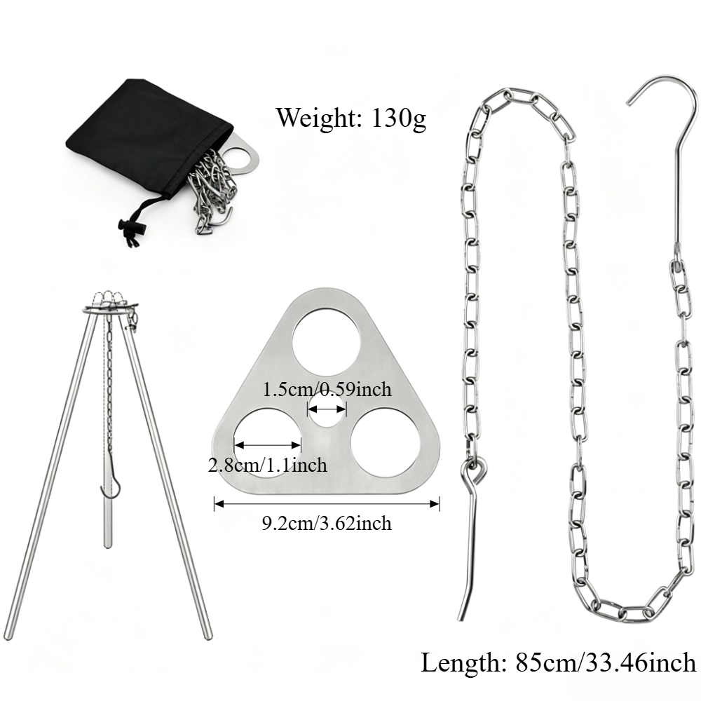 Trípode Ajustable para Acampar - Camping Cooking Pot Tripod reseña y precio