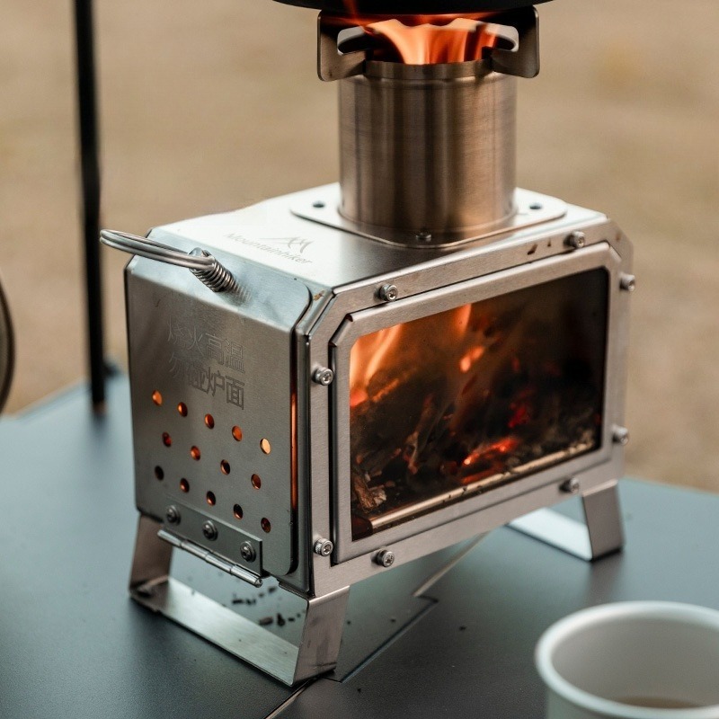 Estufa calefactora de acero in - Camping Cooking In Forest reseña y precio