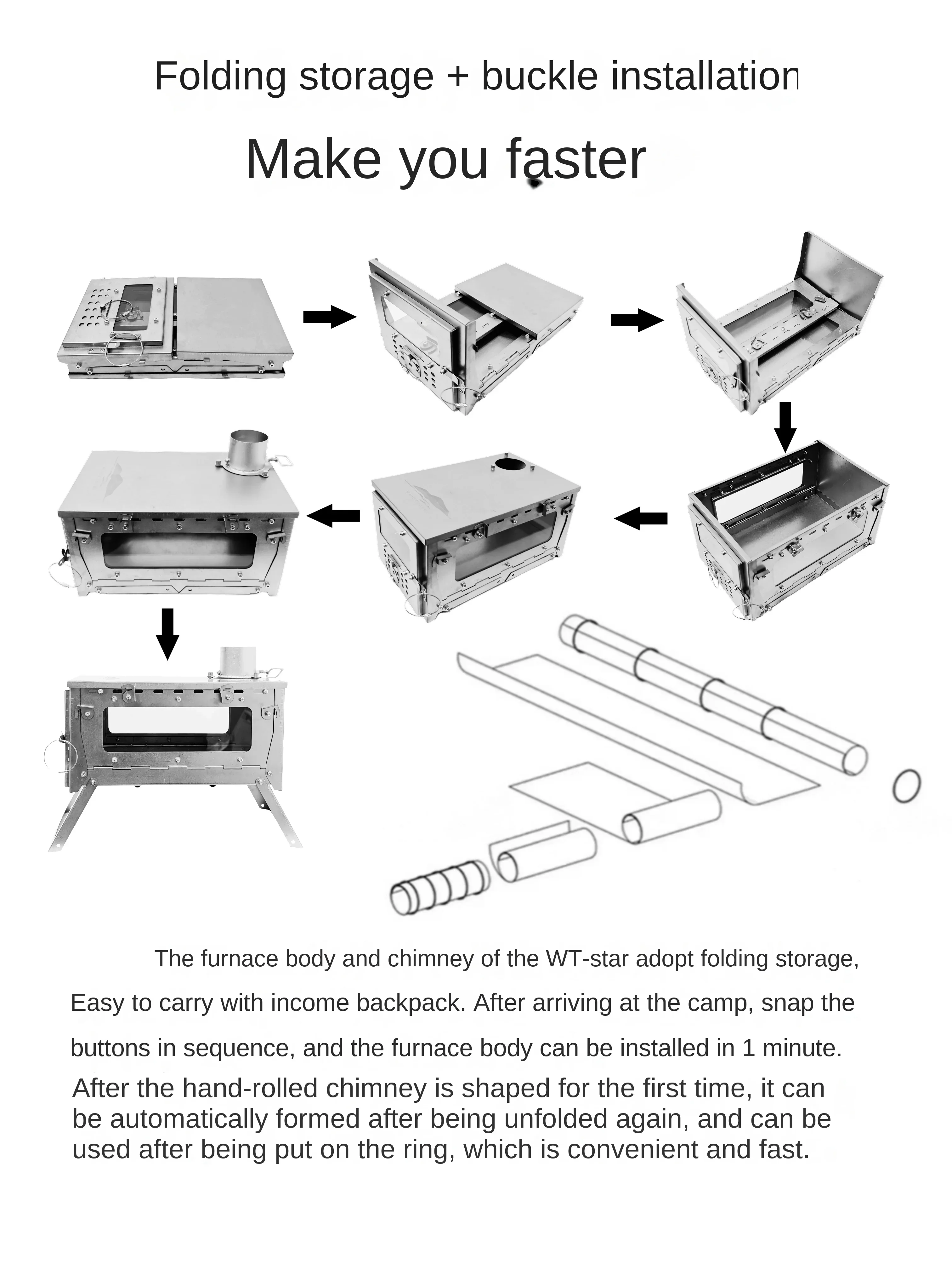 Estufa de leña plegable de ale - Camping Cooking Gazebo reseña y precio