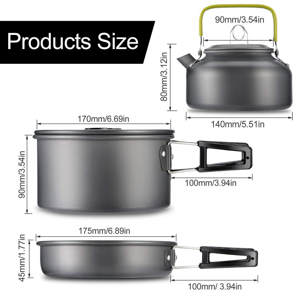 Juego de utensilios de cocina  - Camping Cooking Set Large reseña y precio