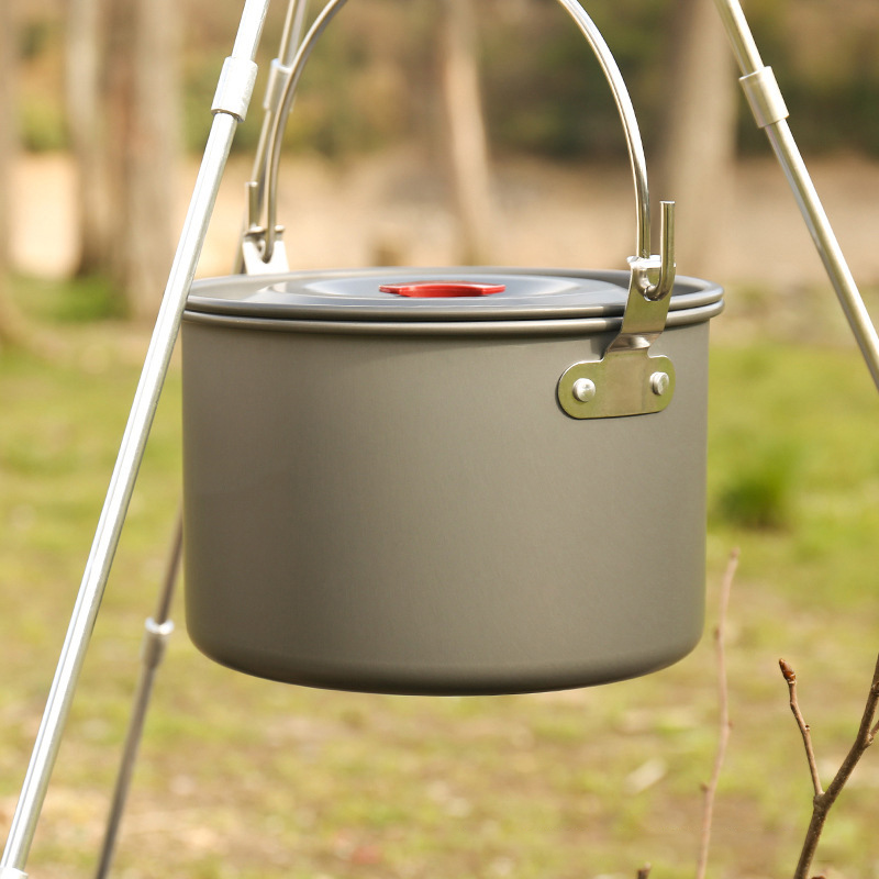 Ollas Colgantes para Acampar d - Camping Cooking Pot Tripod reseña y precio