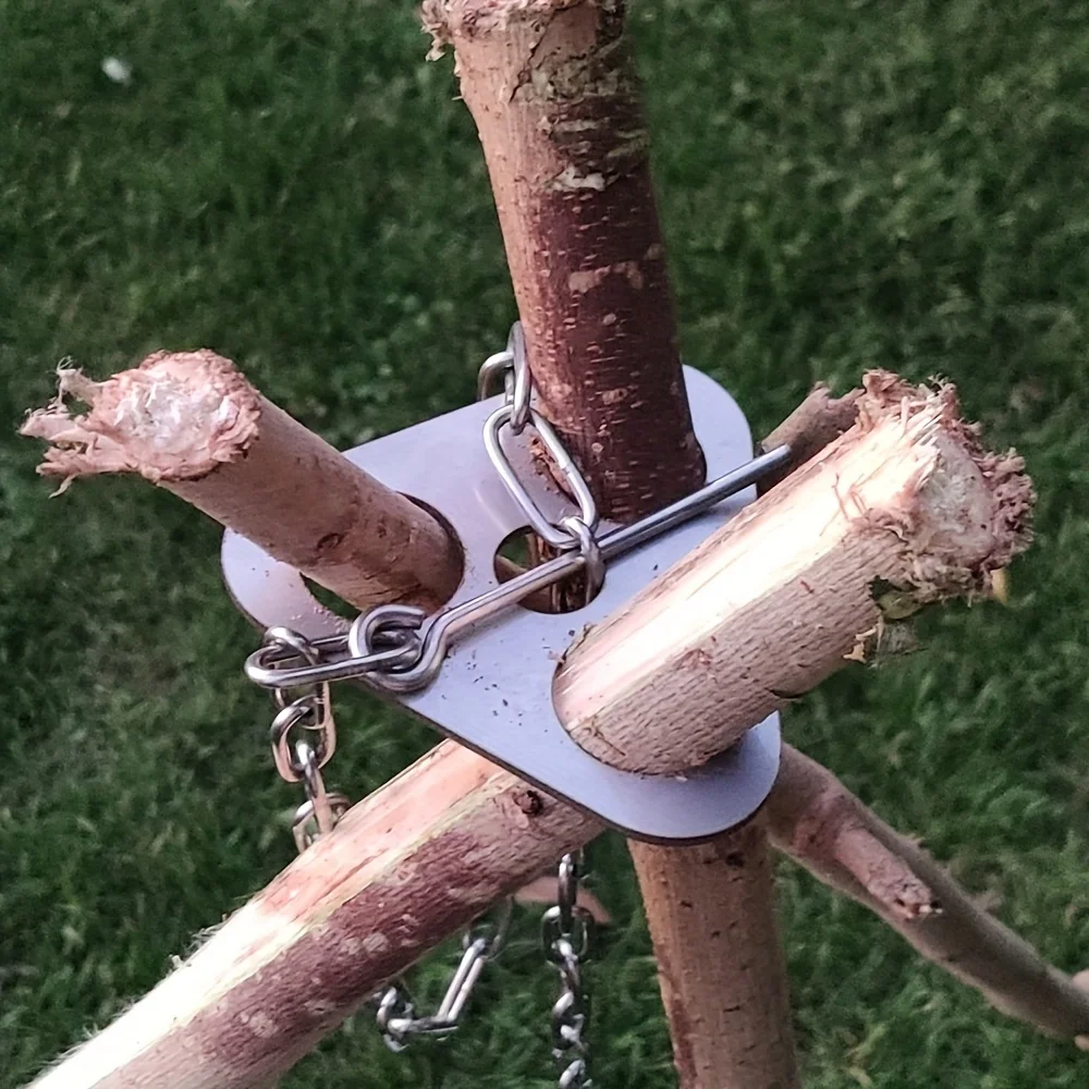 Trípode de Acero Inoxidable pa - Camping Cooking Pot Tripod reseña y precio