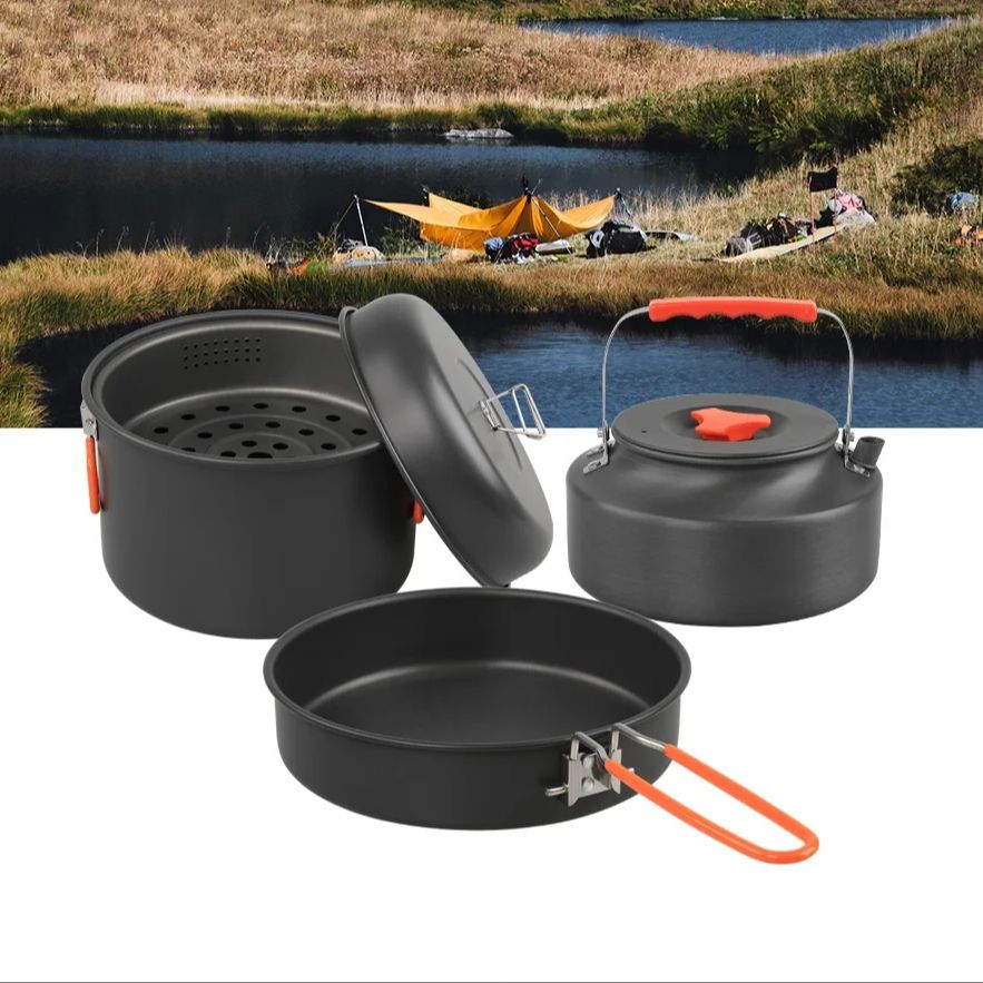 Juego de utensilios de cocina  - Camping Cooking Pan Set reseña y precio