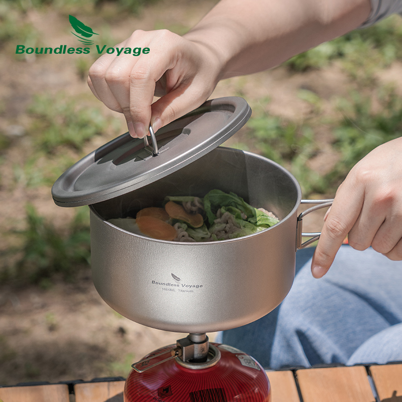 Olla de Camping de titanio Bou - Camping Cooking Handle reseña y precio