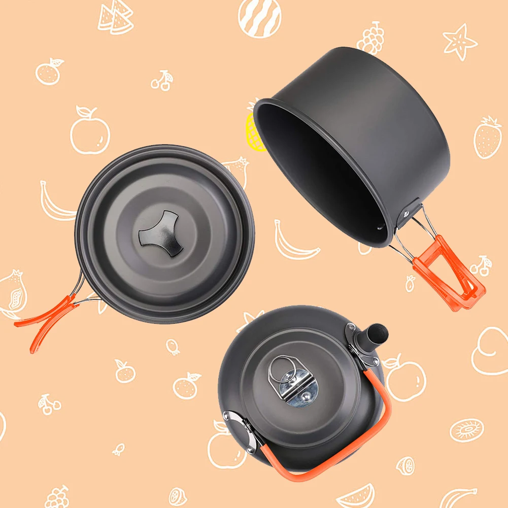 Kit de utensilios de cocina pa - Camping Cooking Pan Set reseña y precio