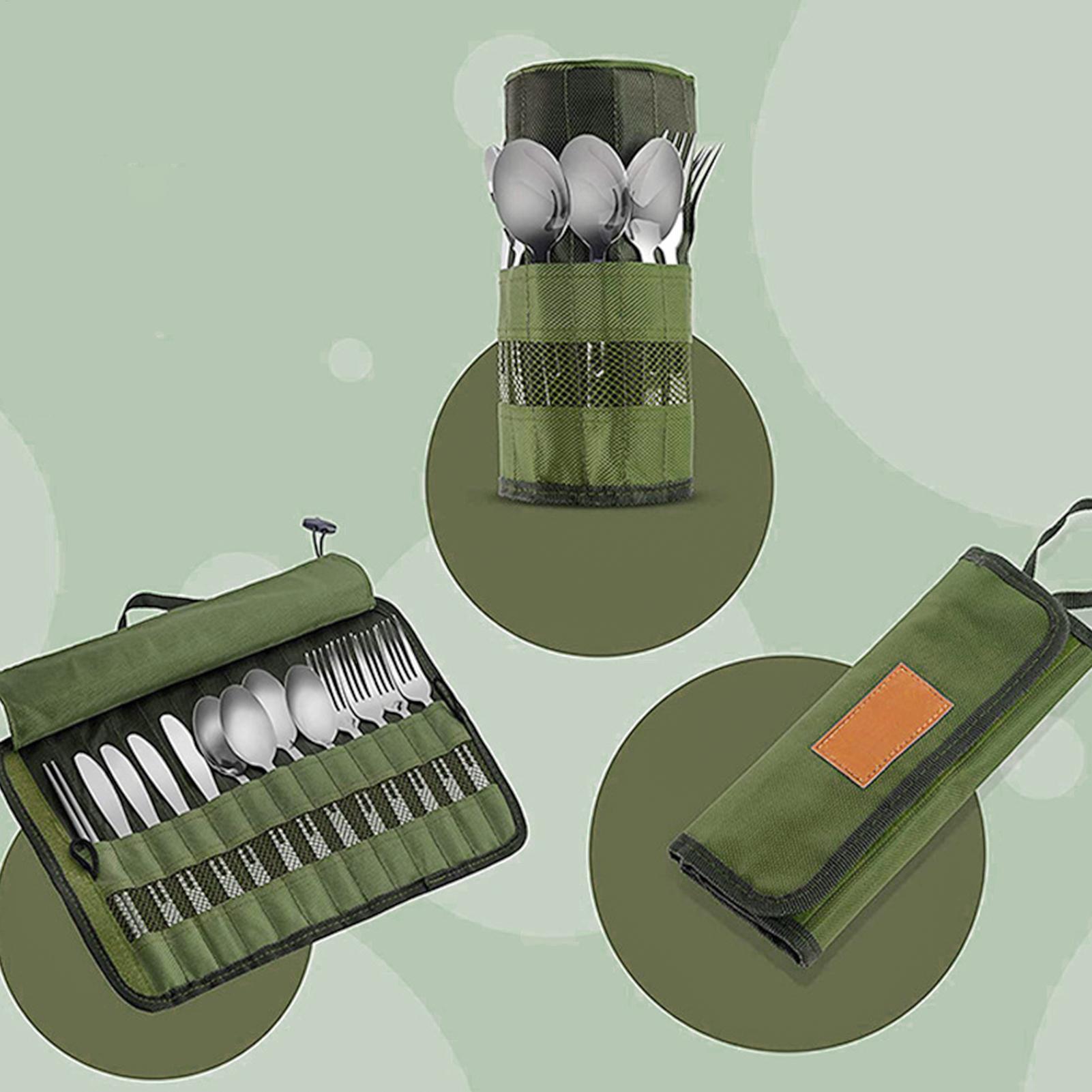 Bolsa enrollable para cubierto - Camping Cooking Utensil Roll reseña y precio