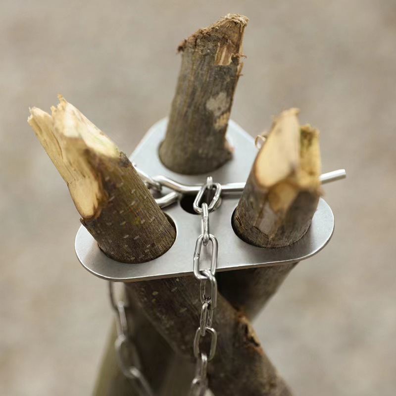 Trípode de Camping de Hierro p - Camping Cooking Pot Tripod reseña y precio