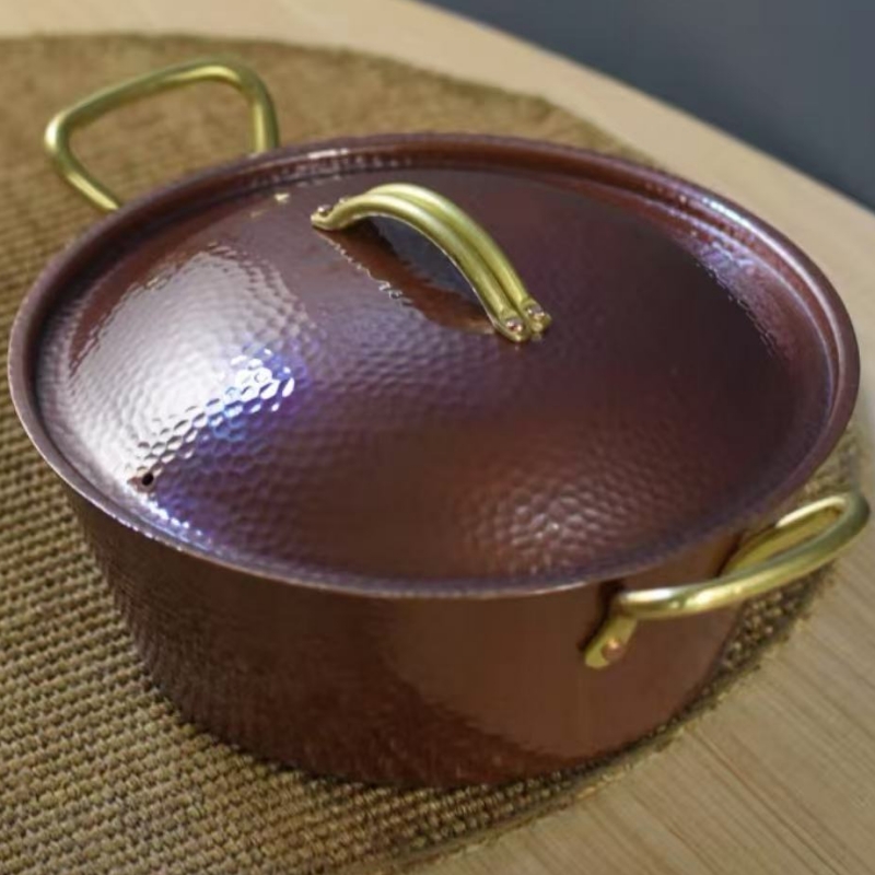Olla de cobre Vintage hecha a  - Camping Cooking Pot reseña y precio