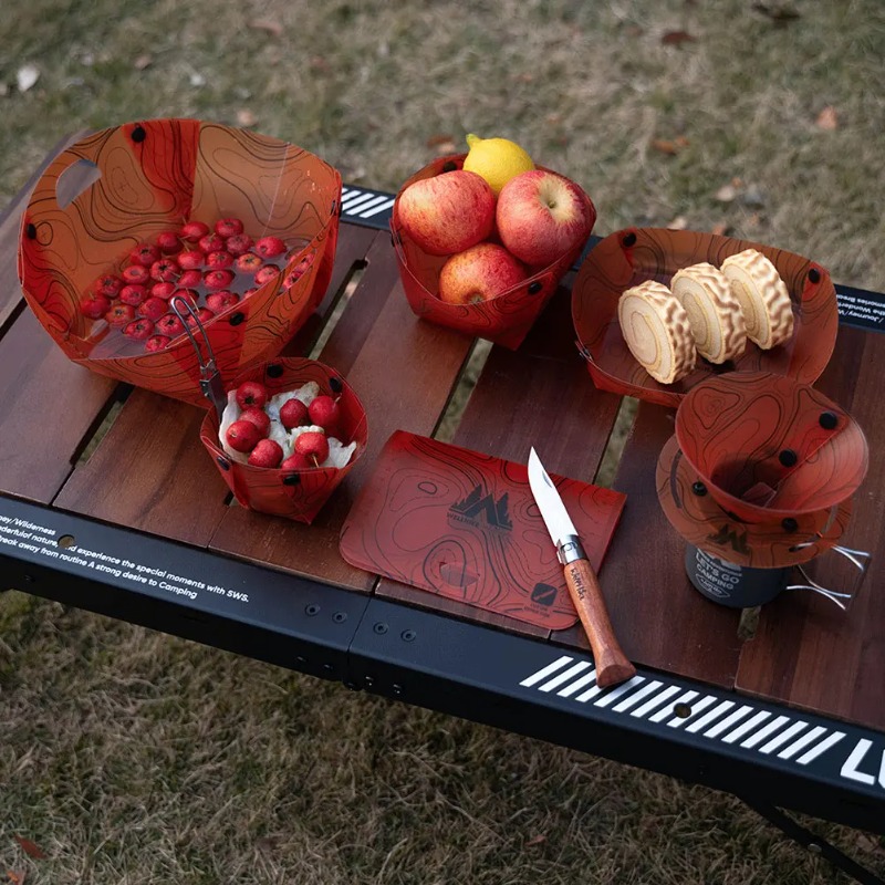 Vajilla plegable para acampar, - Camp Cutting Board reseña y precio
